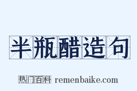 半瓶醋造句是什么意思的图片